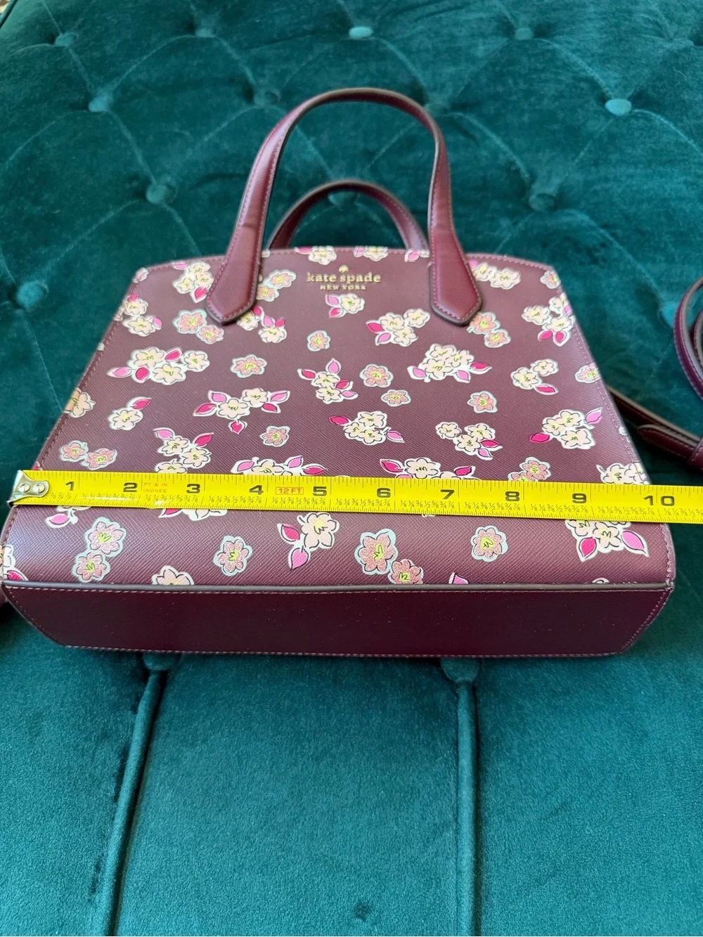 Kate Spade Burgundy Tinsel Satchel Set